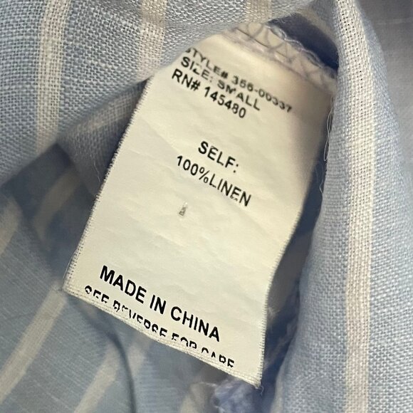 Mo:vint new york - striped 100% linen shirt - Picture 5 of 5